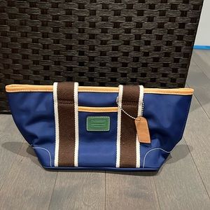 Coach blue small tote bag